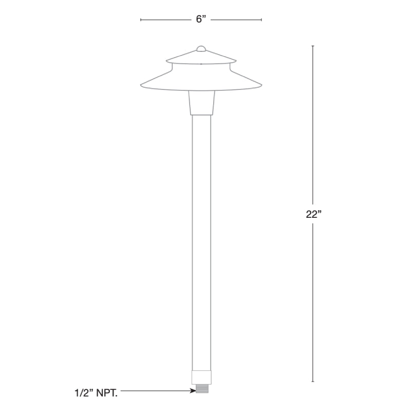 SPJ SPJ06-14 22" Tall LED Outdoor Path Light