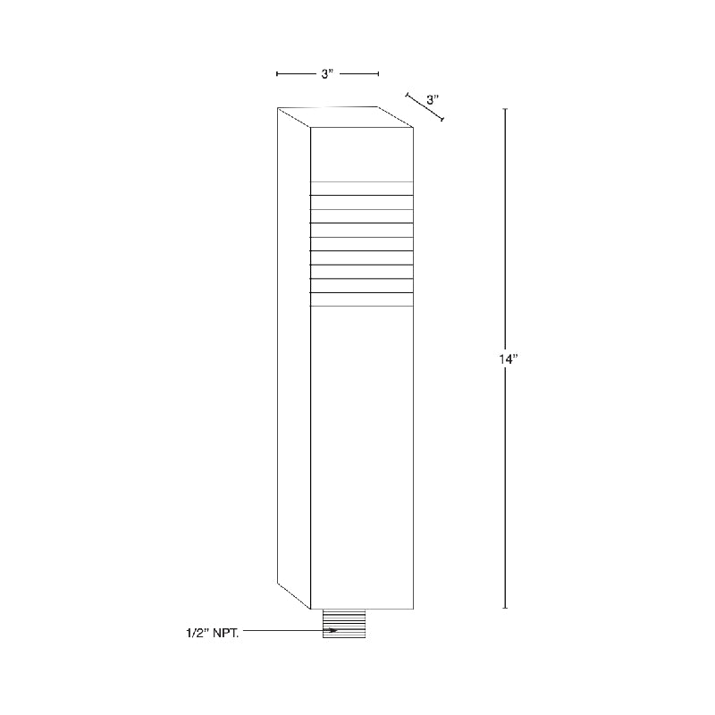 SPJ SPJ12-05 14" Tall LED Outdoor Bollard