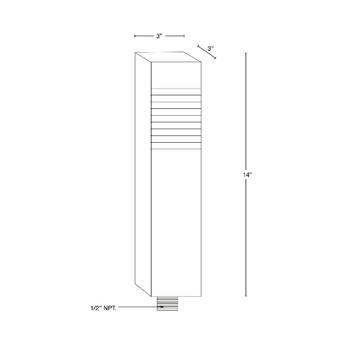 SPJ SPJ12-05 14" Tall LED Outdoor Bollard