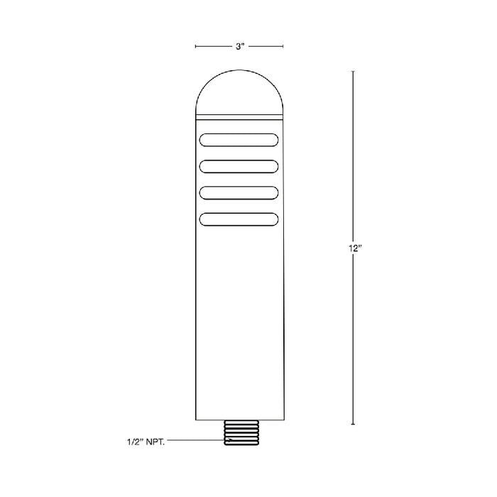 SPJ SPJ12-06 12" Tall LED Outdoor Bollard