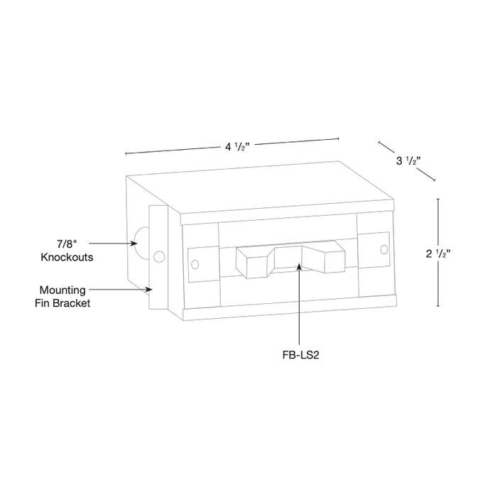 SPJ SPJ17-FB-SM-BOX 120V LED Step Light Recessed Housing