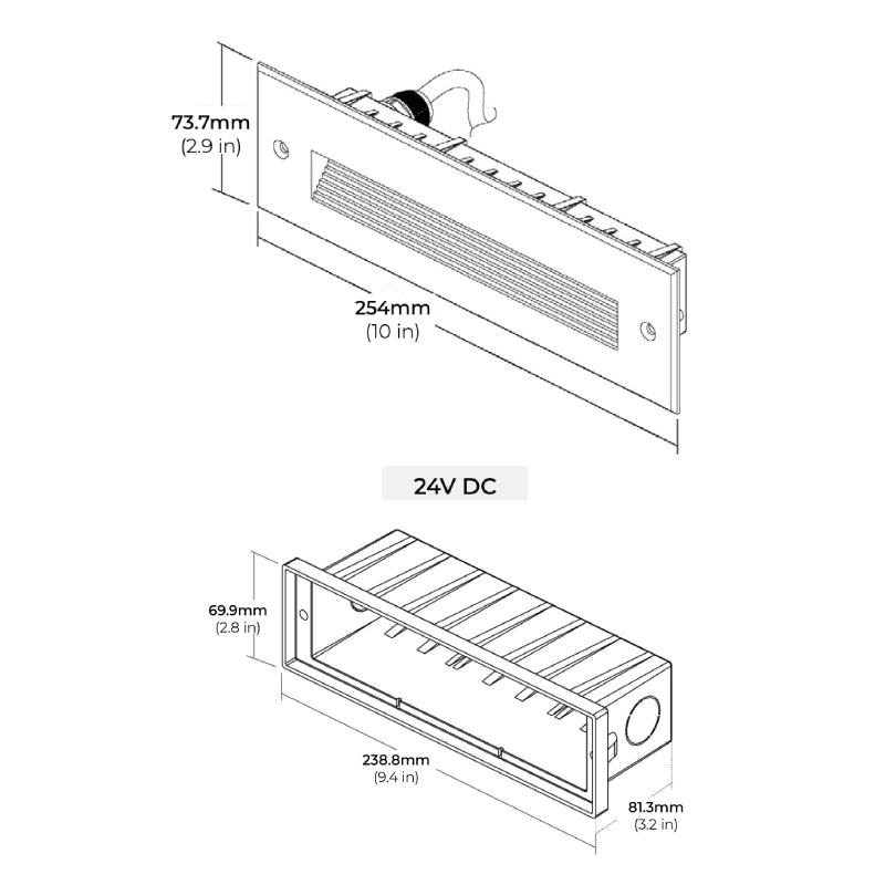 ROC Lighting ST-601 6W LED Indoor/Outdoor Step Light, 24V
