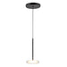 Kuzco PD97204 Stephord 1-lt 4" LED Pendant - Black/Clear