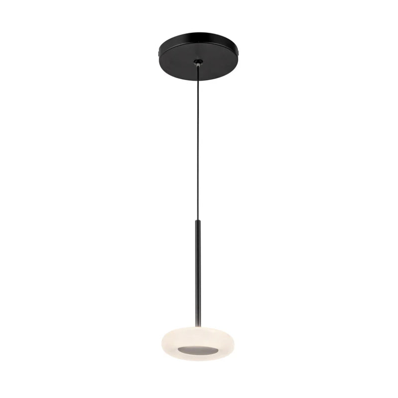 Kuzco PD97204 Stephord 1-lt 4" LED Pendant - Black/Frosted Glass