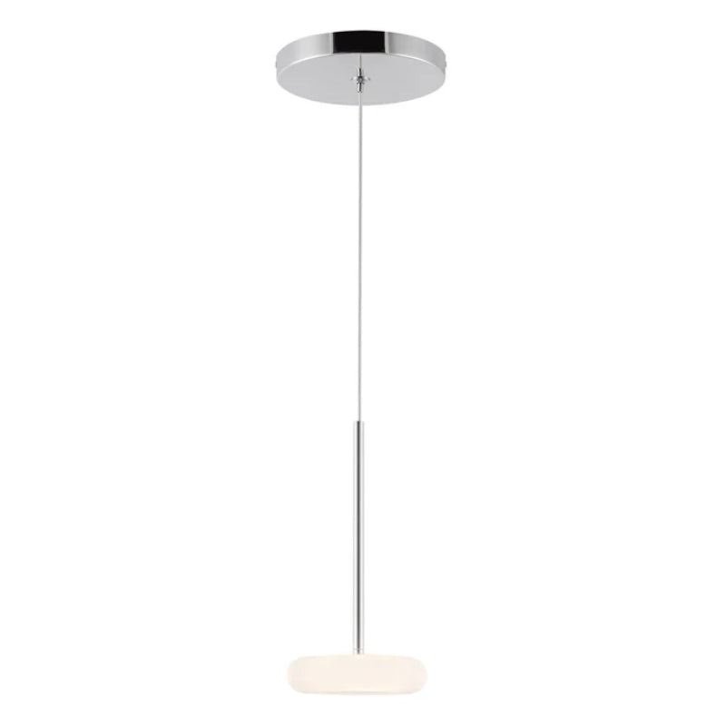 Kuzco PD97204 Stephord 1-lt 4" LED Pendant - Chrome/Frosted Glass