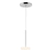 Kuzco PD97204 Stephord 1-lt 4" LED Pendant - Chrome/Frosted Glass