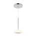 Kuzco PD97204 Stephord 1-lt 4" LED Pendant - Chrome/Frosted Glass