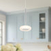 Kuzco PD97204 Stephord 1-lt 4" LED Pendant - Chrome/Frosted Glass