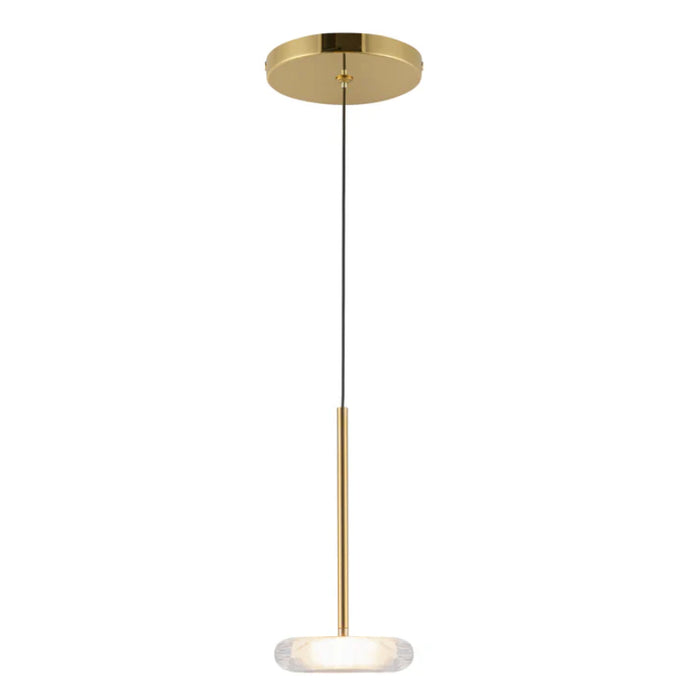 Kuzco PD97204 Stephord 1-lt 4" LED Pendant - Metailic Brass/Glear