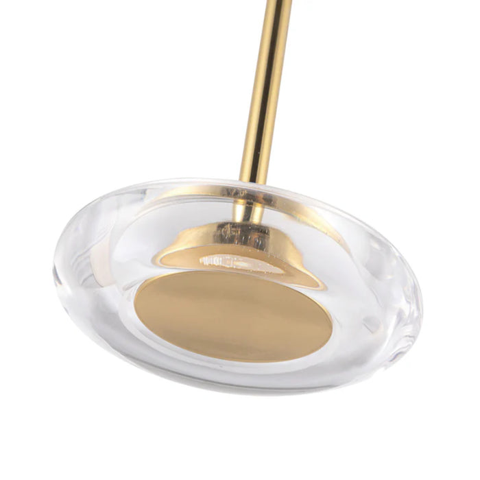 Kuzco PD97204 Stephord 1-lt 4" LED Pendant - Metailic Brass/Glear