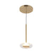 Kuzco PD97204 Stephord 1-lt 4" LED Pendant - Metailic Brass/Glear