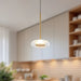 Kuzco PD97204 Stephord 1-lt 4" LED Pendant - Metailic Brass/Clear