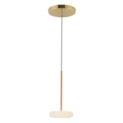 Kuzco PD97204 Stephord 1-lt 4" LED Pendant - Metailic Brass/Frosted Glass