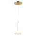 Kuzco PD97204 Stephord 1-lt 4" LED Pendant - Metailic Brass/Frosted Glass