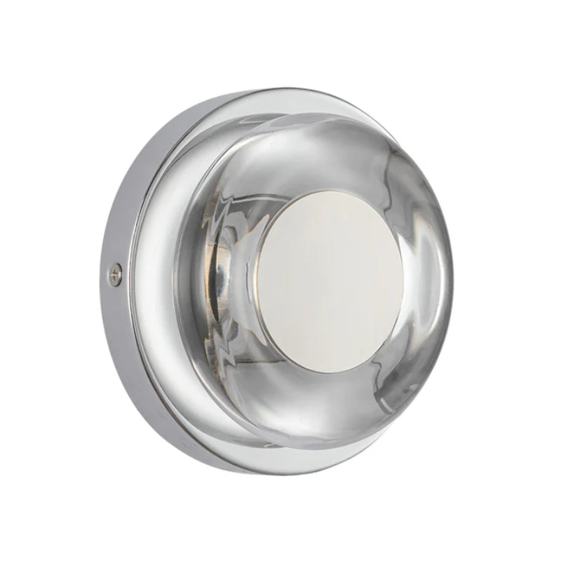 Kuzco WS97204 Stephord 1-lt 4" LED Wall Sconce - Chrome/Clear