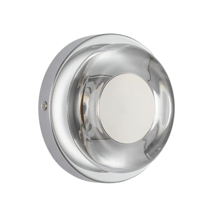 Kuzco WS97204 Stephord 1-lt 4" LED Wall Sconce - Chrome/Clear
