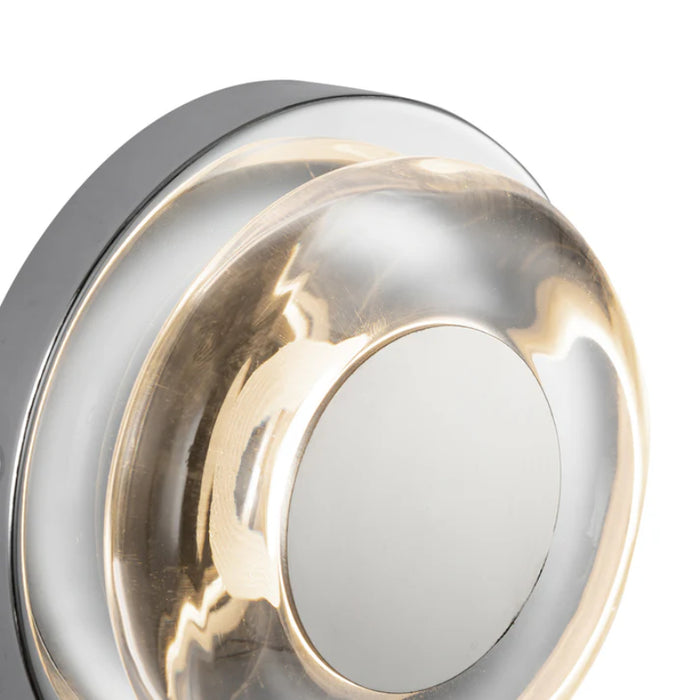 Kuzco WS97204 Stephord 1-lt 4" LED Wall Sconce - Chrome/Clear