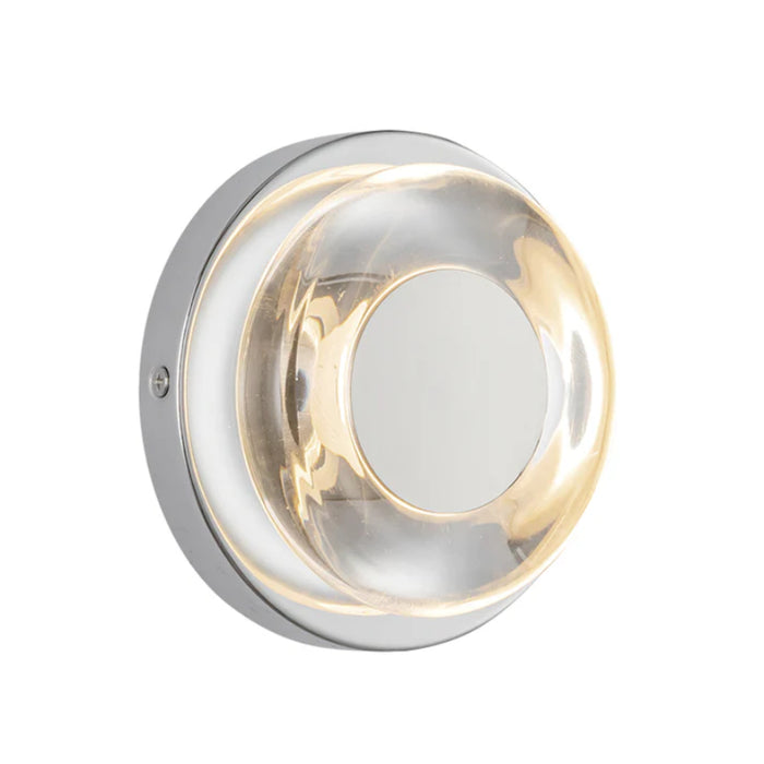 Kuzco WS97204 Stephord 1-lt 4" LED Wall Sconce - Chrome/Clear