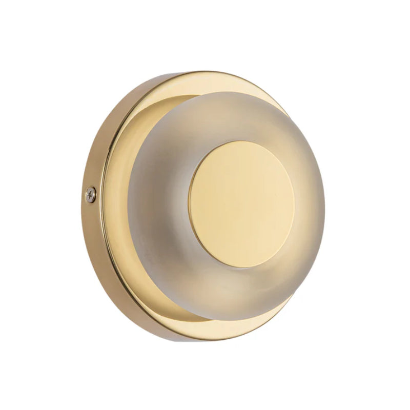 Kuzco WS97204 Stephord 1-lt 4" LED Wall Sconce - Metallic Brass/Frosted