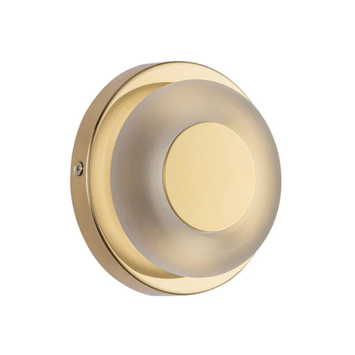 Kuzco WS97204 Stephord 1-lt 4" LED Wall Sconce - Metallic Brass/Frosted