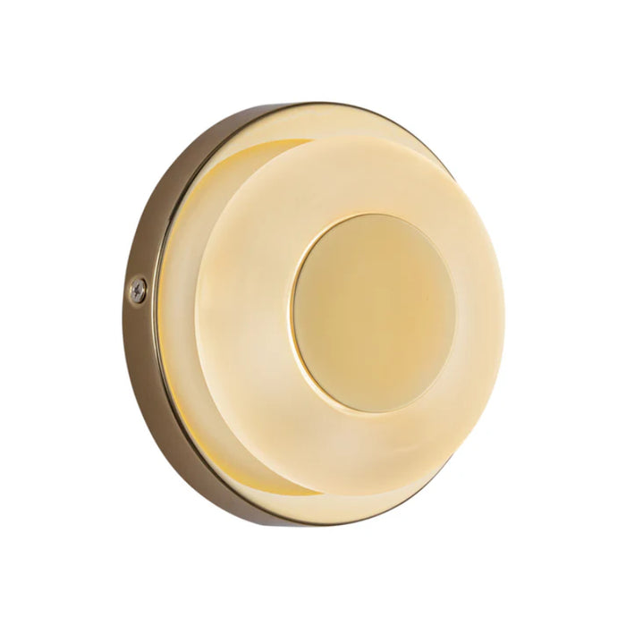 Kuzco WS97204 Stephord 1-lt 4" LED Wall Sconce - Metallic Brass/Frosted