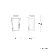 Schonbek SW31517 Milton 3-lt 17" Tall Outdoor Wall Sconce
