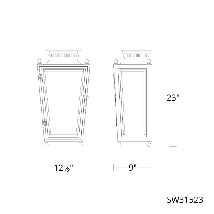 Schonbek SW31523 Milton 4-lt 23" Tall Outdoor Wall Sconce