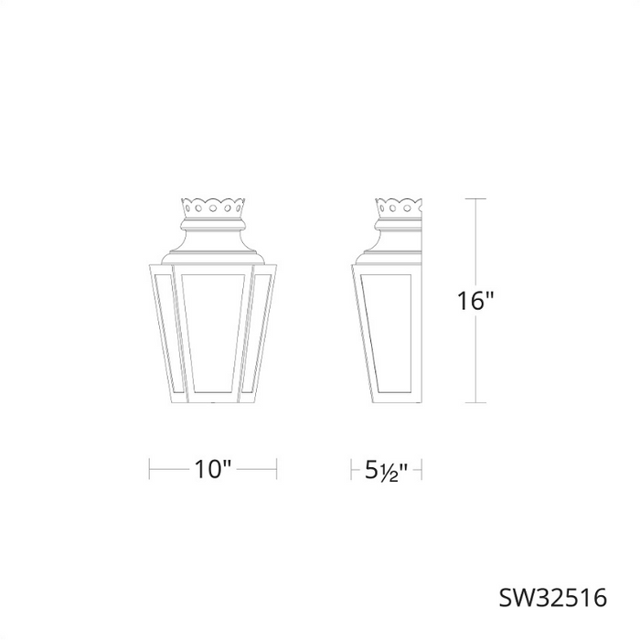 Schonbek SW32516 Betony 3-lt 16" Tall Outdoor Wall Sconce