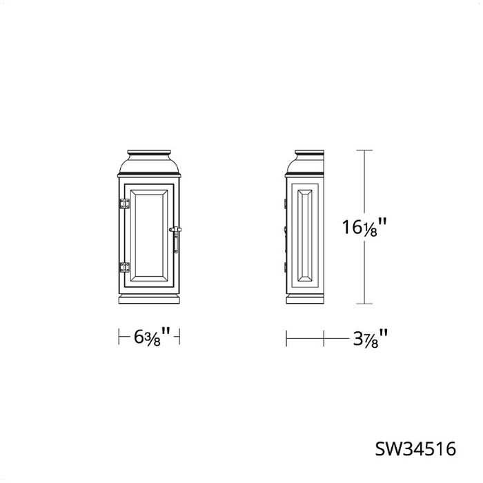 Schonbek SW34516 La motte 1-lt 16" Tall Outdoor Wall Sconce