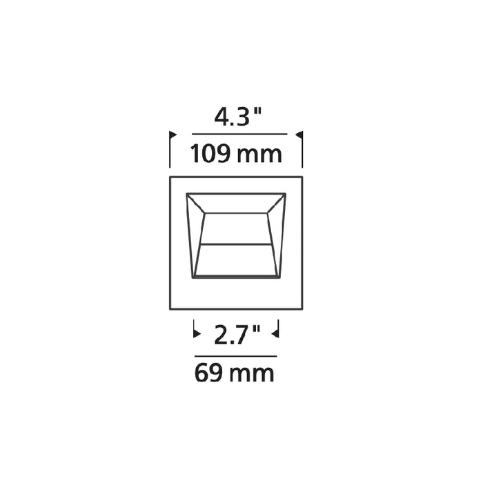 Element E3SFW 3" LED Square Flanged Wall Wash Trim