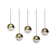 Sonneman 2921 Grapes 5-lt 38" LED Chandelier - Brass