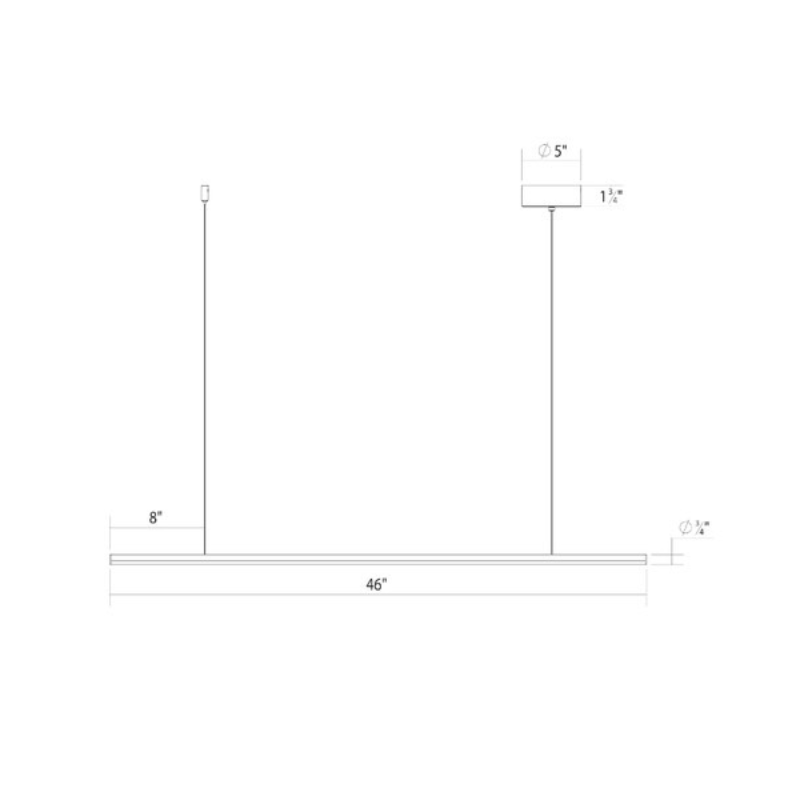 Sonneman 3776 Fino 1-lt 48" LED Pendant