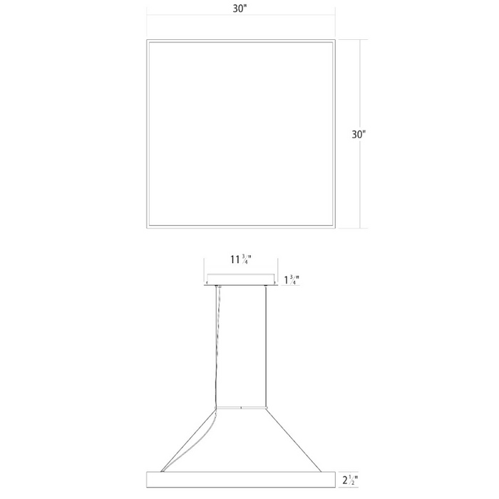 Sonneman 3974 Pi 1-lt 30" LED Pendant