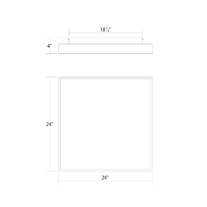 Sonneman 3977 Pi 1-lt 24" LED Surface Mount