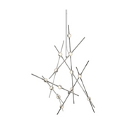 Sonneman 2151 Constellation Aquila 13-lt 26" LED Minor Chandelier - Satin Nickel/Clear Lens