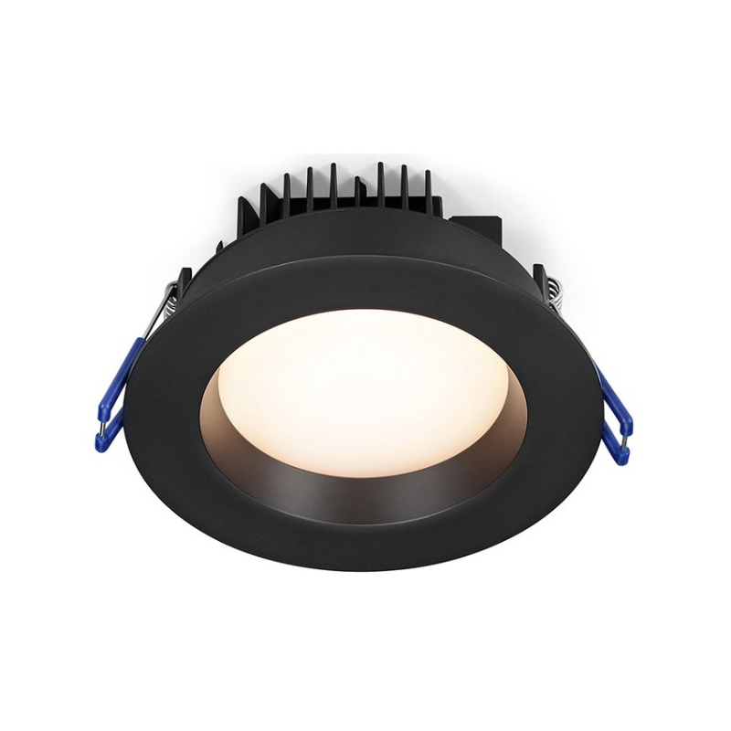 Lotus LL4RR 4" 14.5W LED Round Regressed Open Plenum Rated Downlight, 5CCT Selectable - Black