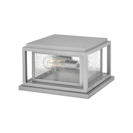 Hinkley 1008-LV Republic 2-lt 12" LED Outdoor Pier Mount Lantern - Satin Nickel