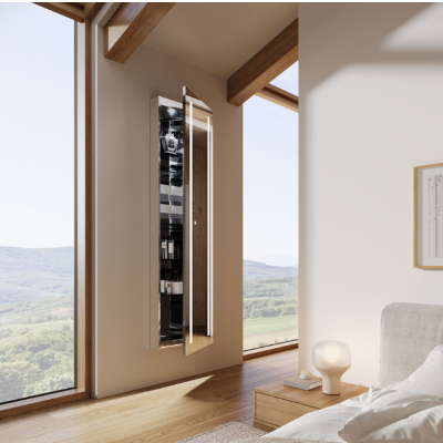 Ascension Lighted Mirror Wardrobe Cabinet