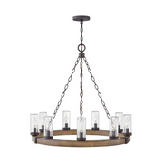 Hinkley 29208-LL Sawyer Large 9-lt 30" LED Outdoor Chandelier - Sequoia