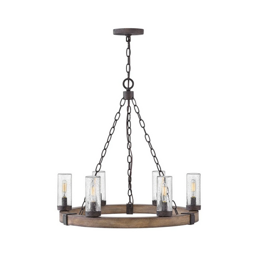 Hinkley 29206-LL Sawyer 6-lt 24" LED Outdoor Chandelier - Sequoia