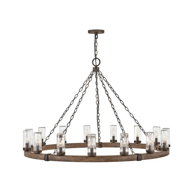 Hinkley 29209-LL Sawyer 15-lt 46" LED Outdoor Chandelier - Sequoia
