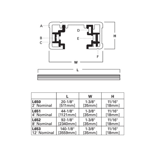 Halo L651 4-ft Single Circuit Track