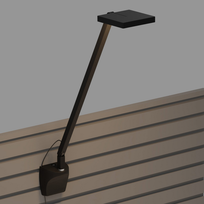 Koncept FCD-1 Focaccia Solo LED Desk Lamp, Wall Mount - Matte Black/Slatwall Mount