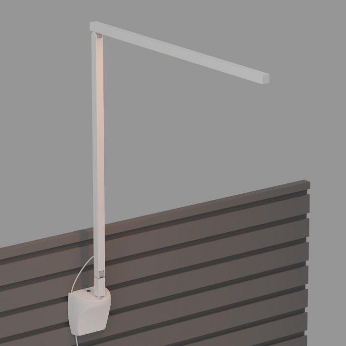 Koncept ZBD1000 Z-Bar Solo Gen 4 LED Desk Lamp, Wall Mount - Matte White/Slatwall Mount