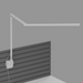 Koncept ZBD3000 Z-Bar Gen 4 LED Desk Lamp, Wall Mount - Matte White/Slatwall Mount