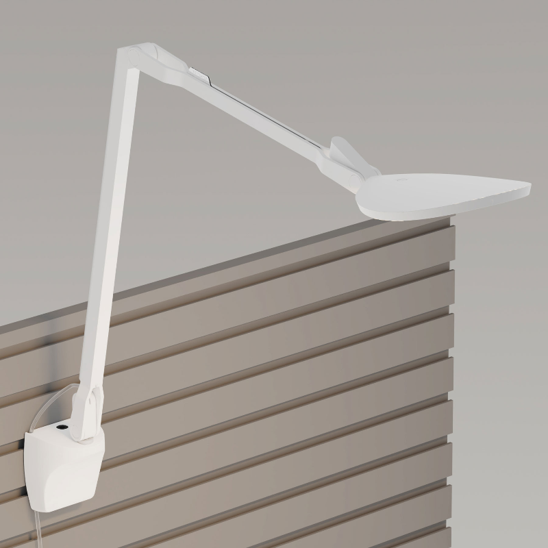 Koncept SPY-RCH Splitty Reach LED Desk Lamp, Wall Mount - Matte White/Slatwall Mount