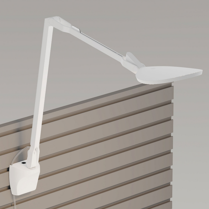 Koncept SPY-RCH Splitty Reach LED Desk Lamp, Wall Mount - Matte White/Slatwall Mount