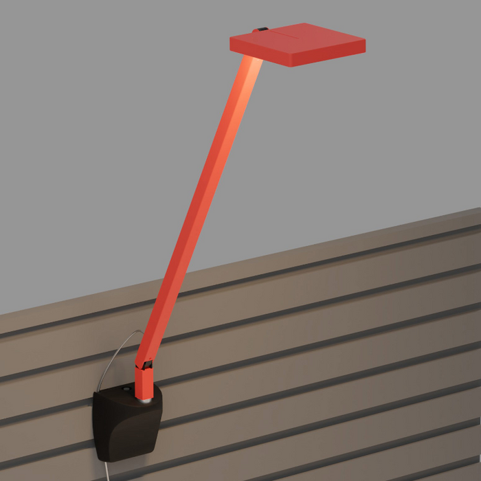 Koncept FCD-1 Focaccia Solo LED Desk Lamp, Wall Mount - Matte Fire Red/Slatwall Mount
