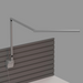 Koncept ZBD3100 Z-Bar Mini Gen 4 LED Desk Lamp, Wall Mount - Silver/Slatwall Mount