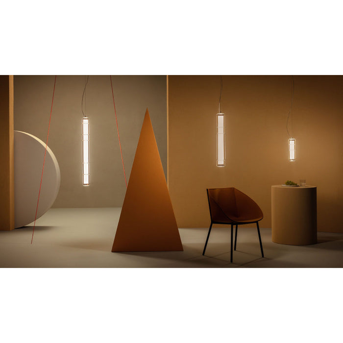 Leucos Stacking 60 1-lt 4" LED Vertical Pendant